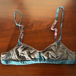 Araks organic cotton grey and blue bra small